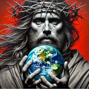 Jesus’s World, Jesus Art, Religious Art, Faith-Based Art,